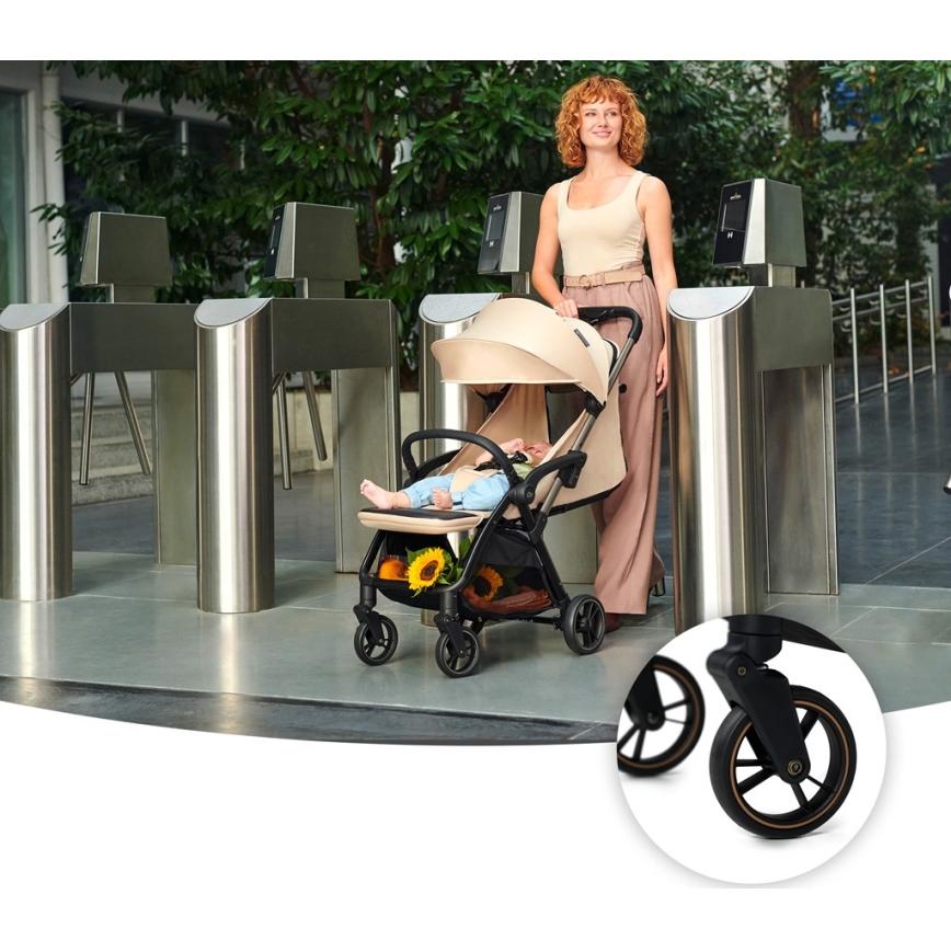 KINDERKRAFT - Carrinho de passeio esportivo APINO bege