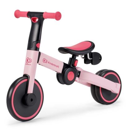 KINDERKRAFT - Triciclo infantil 3 em 1 4TRIKE rosa