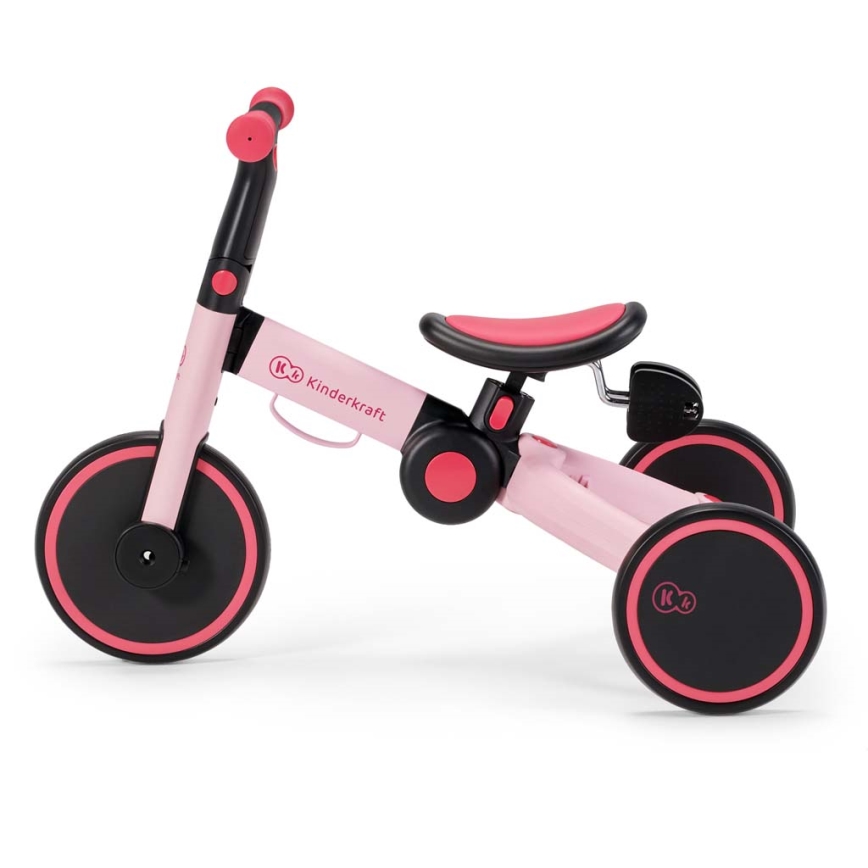 KINDERKRAFT - Triciclo infantil 3 em 1 4TRIKE rosa