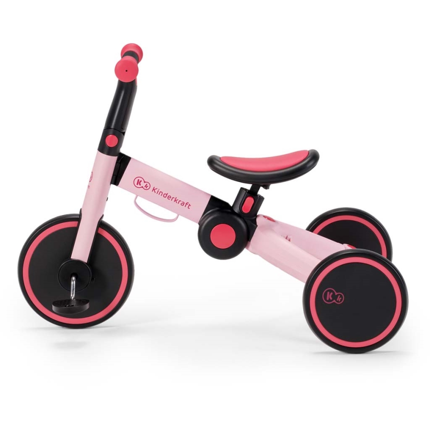 KINDERKRAFT - Triciclo infantil 3 em 1 4TRIKE rosa