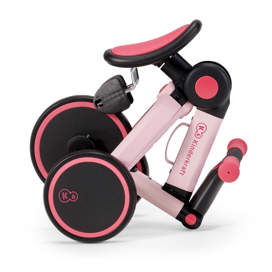 KINDERKRAFT - Triciclo infantil 3 em 1 4TRIKE rosa