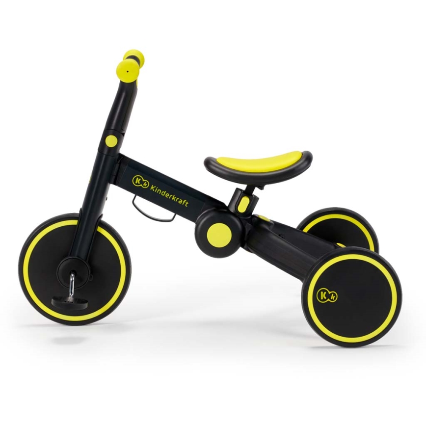 KINDERKRAFT - Triciclo infantil 3 em 1 4TRIKE amarelo/preto