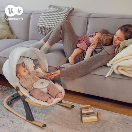 KINDERKRAFT - Espreguiçadeira infantil ELSU cinzenta