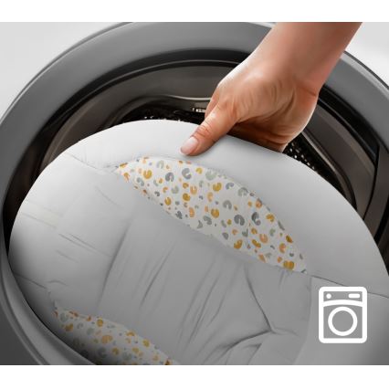 KINDERKRAFT - Espreguiçadeira para bebé com melodia 2em1 LUMI cinzento claro