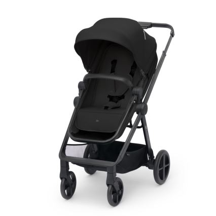 KINDERKRAFT - Carrinho combinado 4 em 1 NEWLY Classic preto + cadeira auto MINK PRO com base ISOFIX