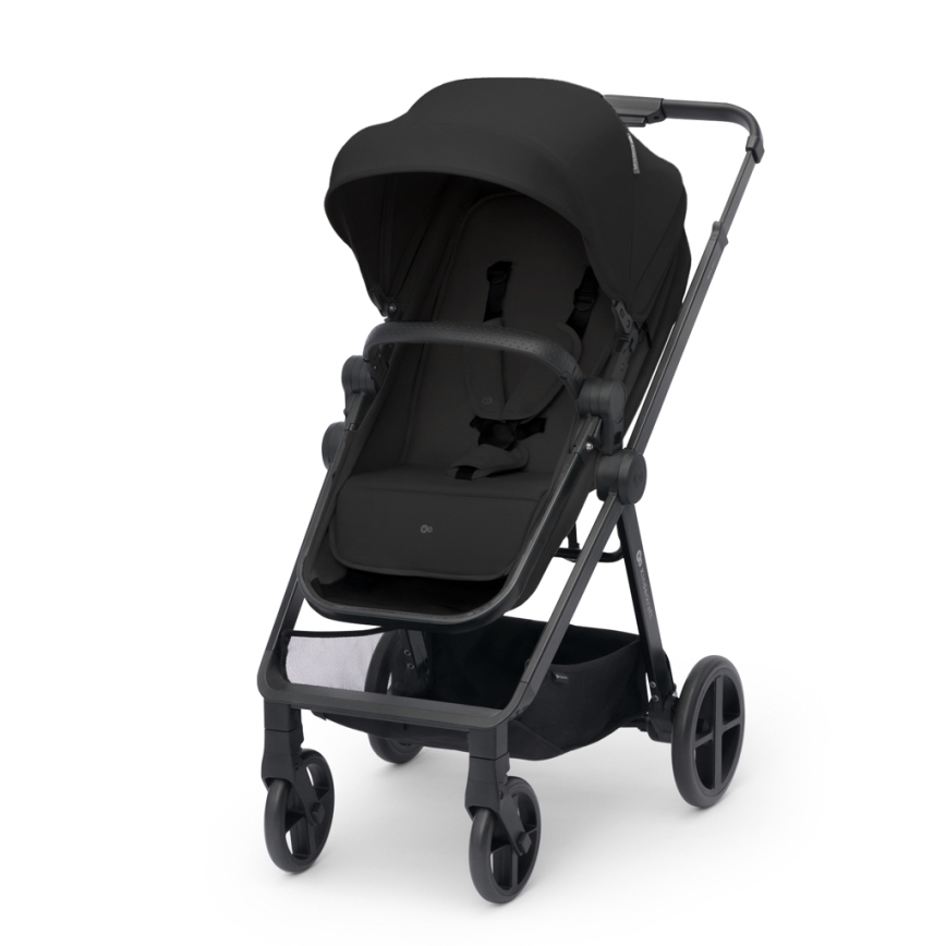 KINDERKRAFT - Carrinho combinado 4 em 1 NEWLY Classic preto + cadeira auto MINK PRO com base ISOFIX