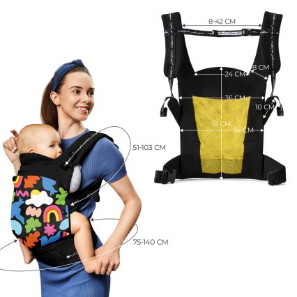 KINDERKRAFT - Porta-bebés HUGGY Happy shapes