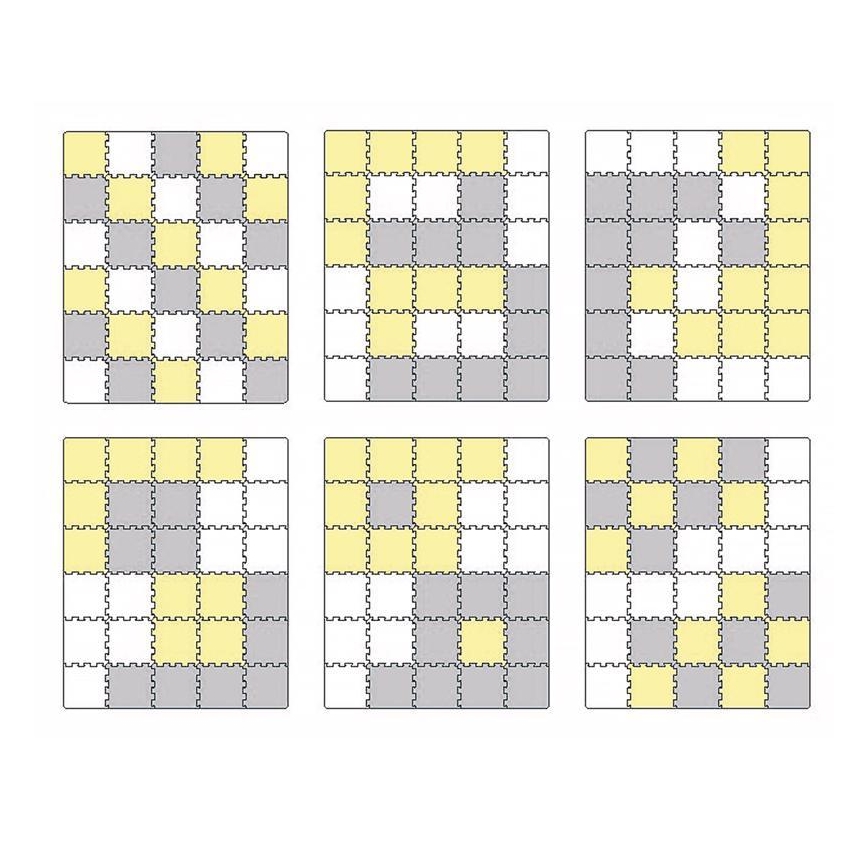 KINDERKRAFT - Quebra-cabeça de espuma LUNO 30 peças cinza/amarelo