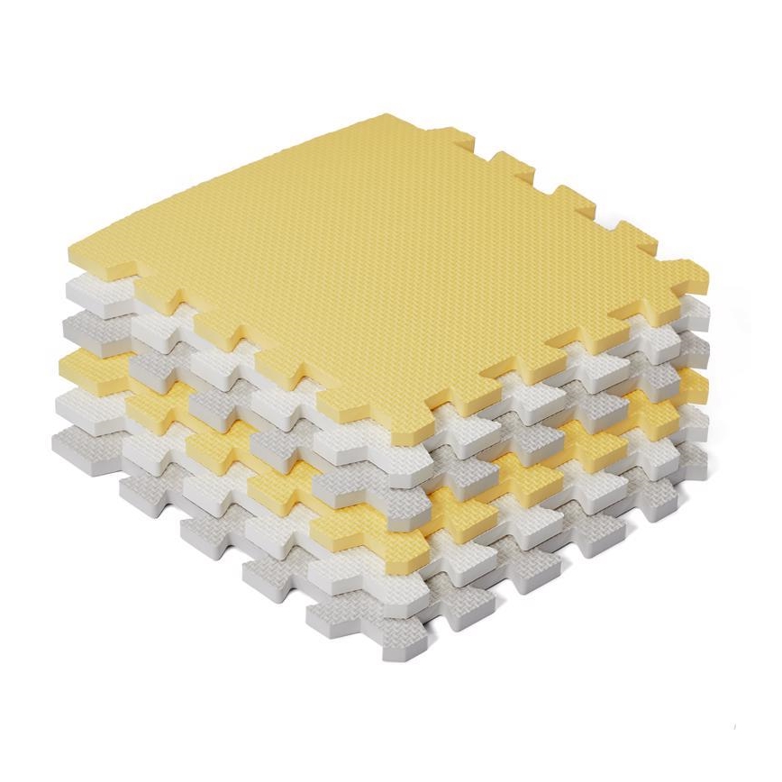 KINDERKRAFT - Quebra-cabeça de espuma LUNO 30 peças cinza/amarelo