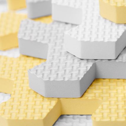 KINDERKRAFT - Quebra-cabeça de espuma LUNO 30 peças cinza/amarelo