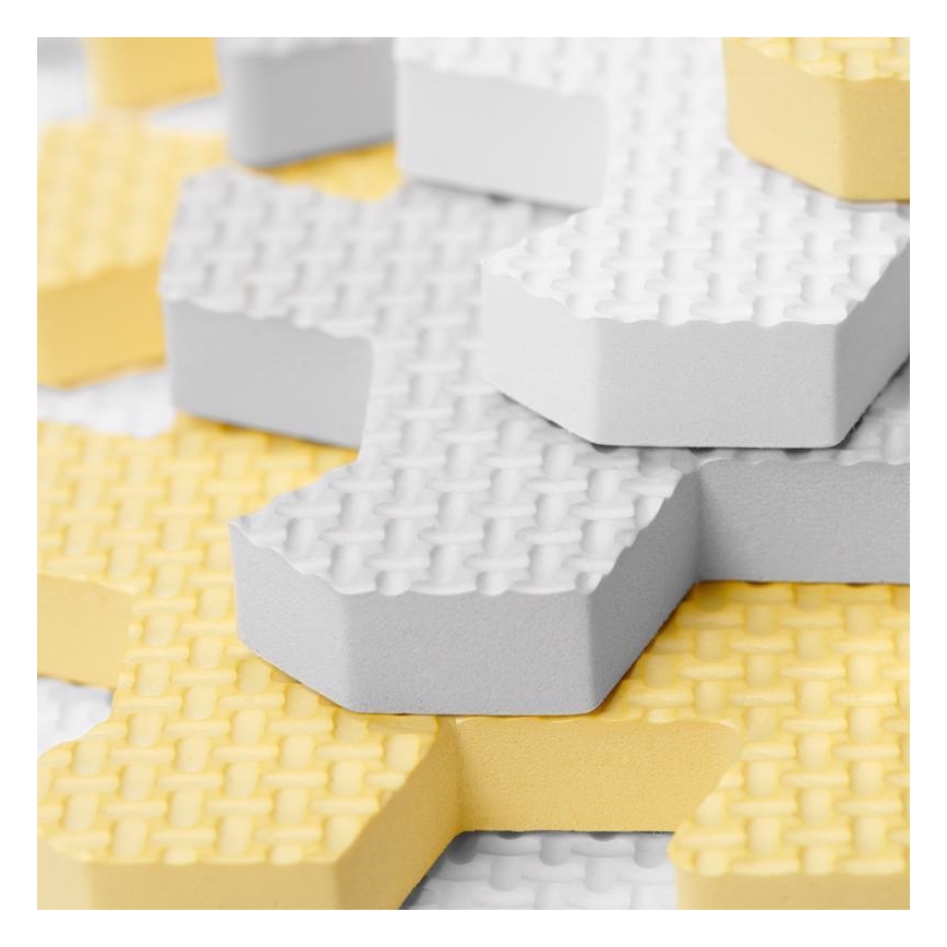 KINDERKRAFT - Quebra-cabeça de espuma LUNO 30 peças cinza/amarelo