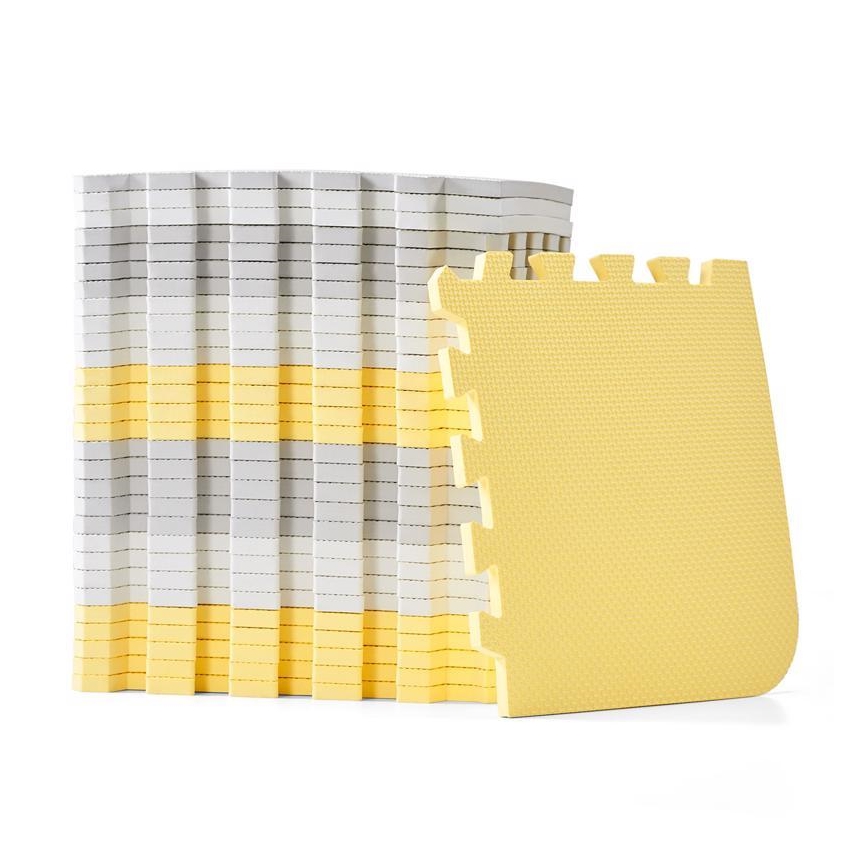 KINDERKRAFT - Quebra-cabeça de espuma LUNO 30 peças cinza/amarelo