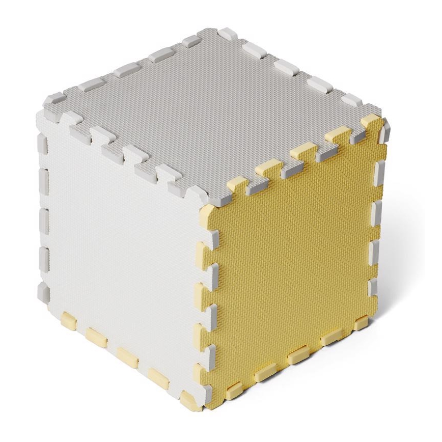 KINDERKRAFT - Quebra-cabeça de espuma LUNO 30 peças cinza/amarelo