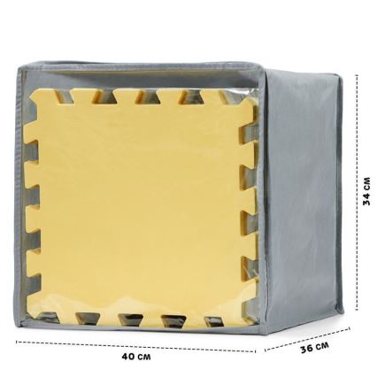 KINDERKRAFT - Quebra-cabeça de espuma LUNO 30 peças cinza/amarelo