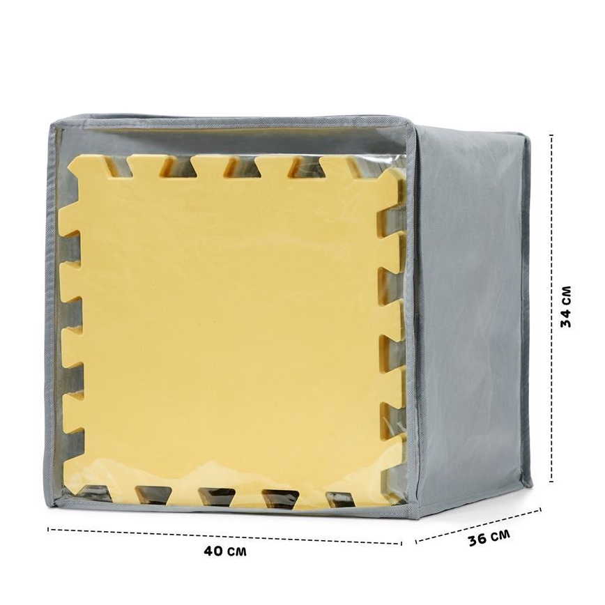 KINDERKRAFT - Quebra-cabeça de espuma LUNO 30 peças cinza/amarelo