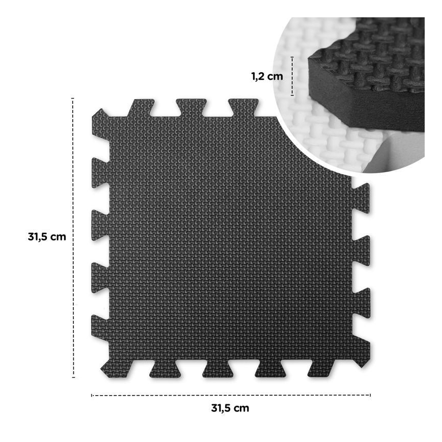 KINDERKRAFT - Quebra-cabeça de espuma LUNO 30 peças cinza/amarelo
