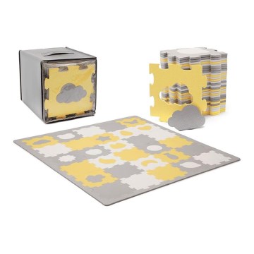 KINDERKRAFT - Puzzle de espuma LUNO 30pcs cinzento/amarelo