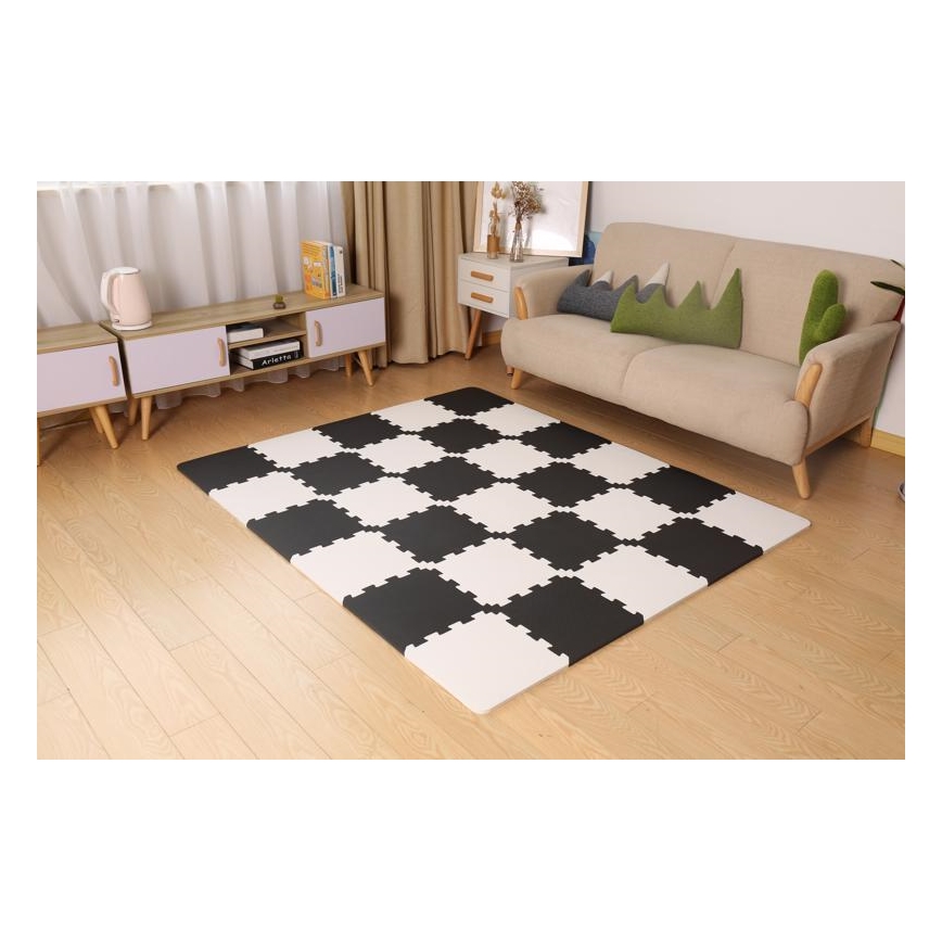 KINDERKRAFT - Puzzle de espuma LUNO 30pcs preto/branco