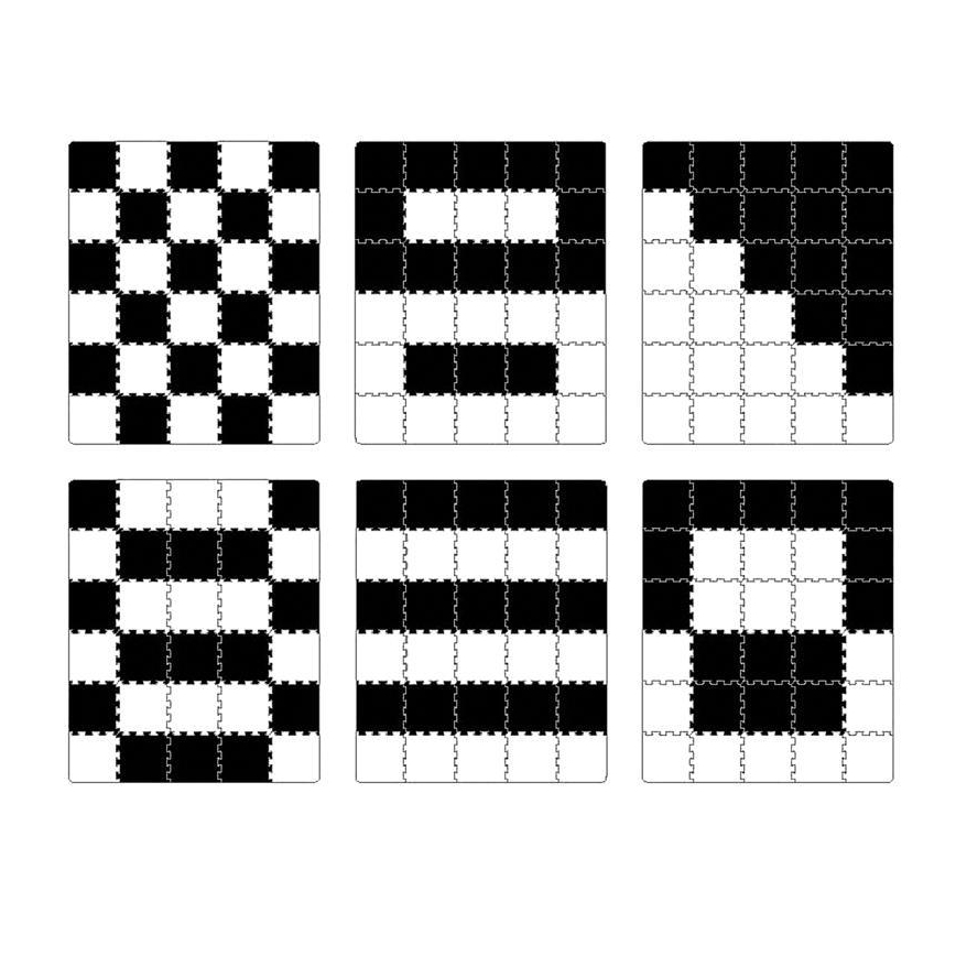 KINDERKRAFT - Puzzle de espuma LUNO 30pcs preto/branco