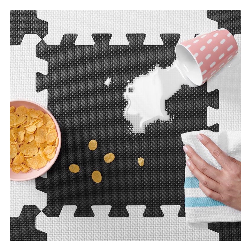 KINDERKRAFT - Puzzle de espuma LUNO 30pcs preto/branco