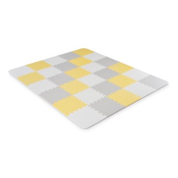 KINDERKRAFT - Quebra-cabeça de espuma LUNO 30 peças cinza/amarelo