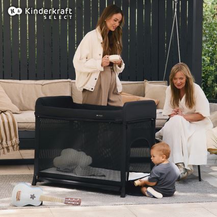 KINDERKRAFT SELECT - Berço de viagem MOON DREAM preto