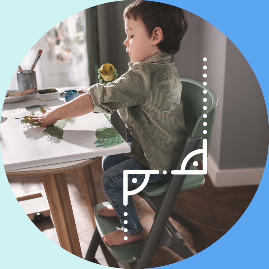 KINDERKRAFT SELECT - Cadeira de refeição infantil 3 em 1 LIVY Premium Aster rosa