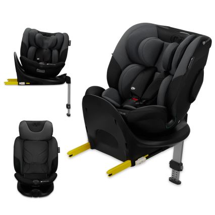 KINDERKRAFT SELECT - Cadeira auto com base giratória I-FIX (40-150 cm) Preto grafite