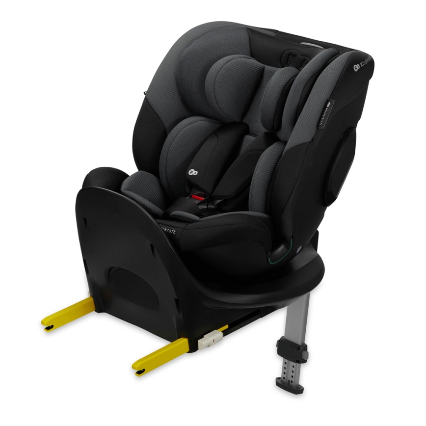 KINDERKRAFT SELECT - Cadeira auto com base giratória I-FIX (40-150 cm) Preto grafite