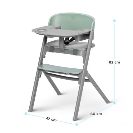 KINDERKRAFT SELECT - Cadeira de refeição infantil 3 em 1 LIVY Premium Olive green