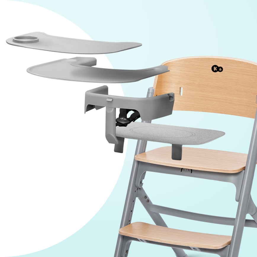 KINDERKRAFT SELECT - Cadeira de refeição para criança 3em1 LIVY Premium carvalho
