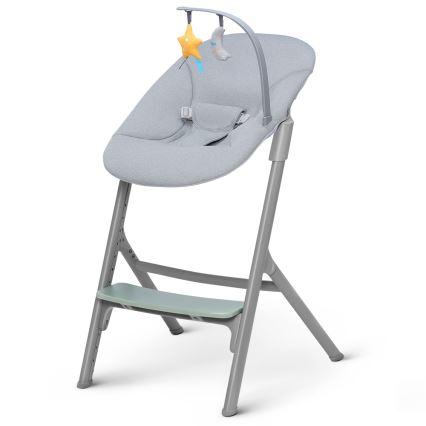 KINDERKRAFT SELECT - Cadeira de refeição para criança 3em1 LIVY Premium Olive verde + espreguiçadeira CALMEE