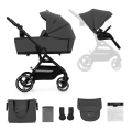 KINDERKRAFT SELECT - Carrinho de bebé combinado 2em1 YOXI Moonlight cinzento