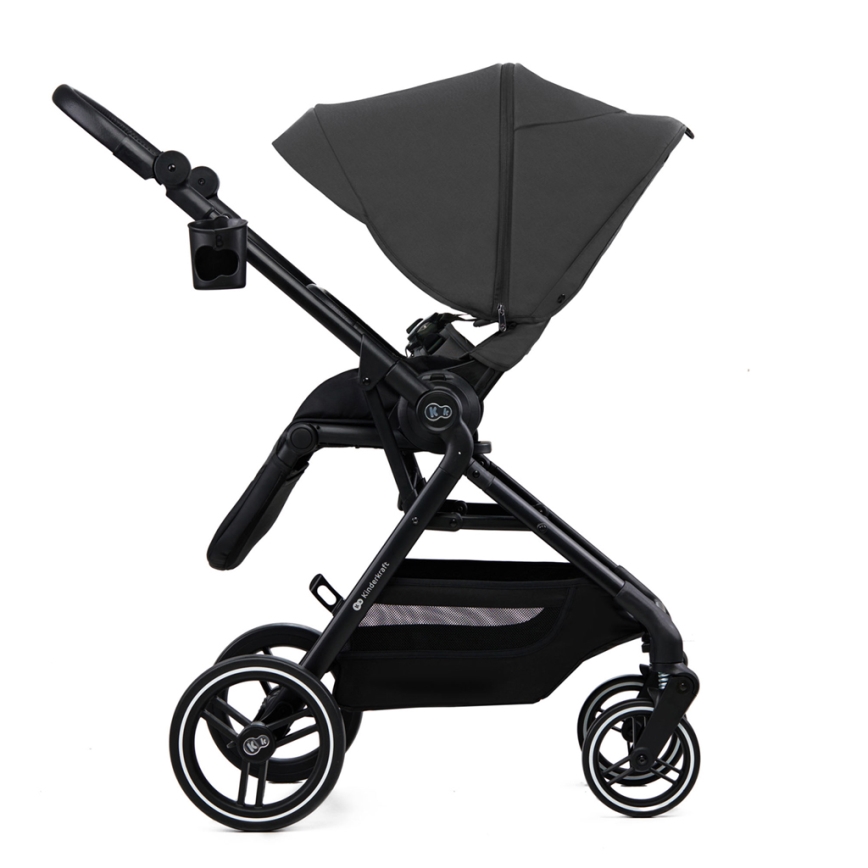 KINDERKRAFT SELECT - Carrinho de bebé combinado 2em1 YOXI Moonlight cinzento