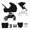 KINDERKRAFT SELECT - Carrinho de bebé combinado 2em1 YOXI Pure preto