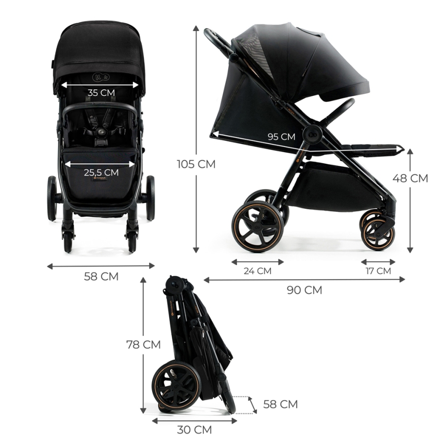 KINDERKRAFT SELECT - Carrinho de passeio MITZY Ink preto