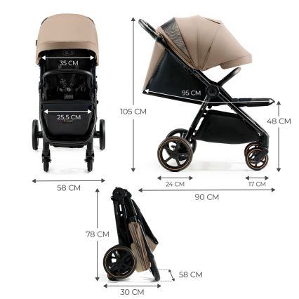 KINDERKRAFT SELECT - Carrinho de passeio MITZY Linen bege