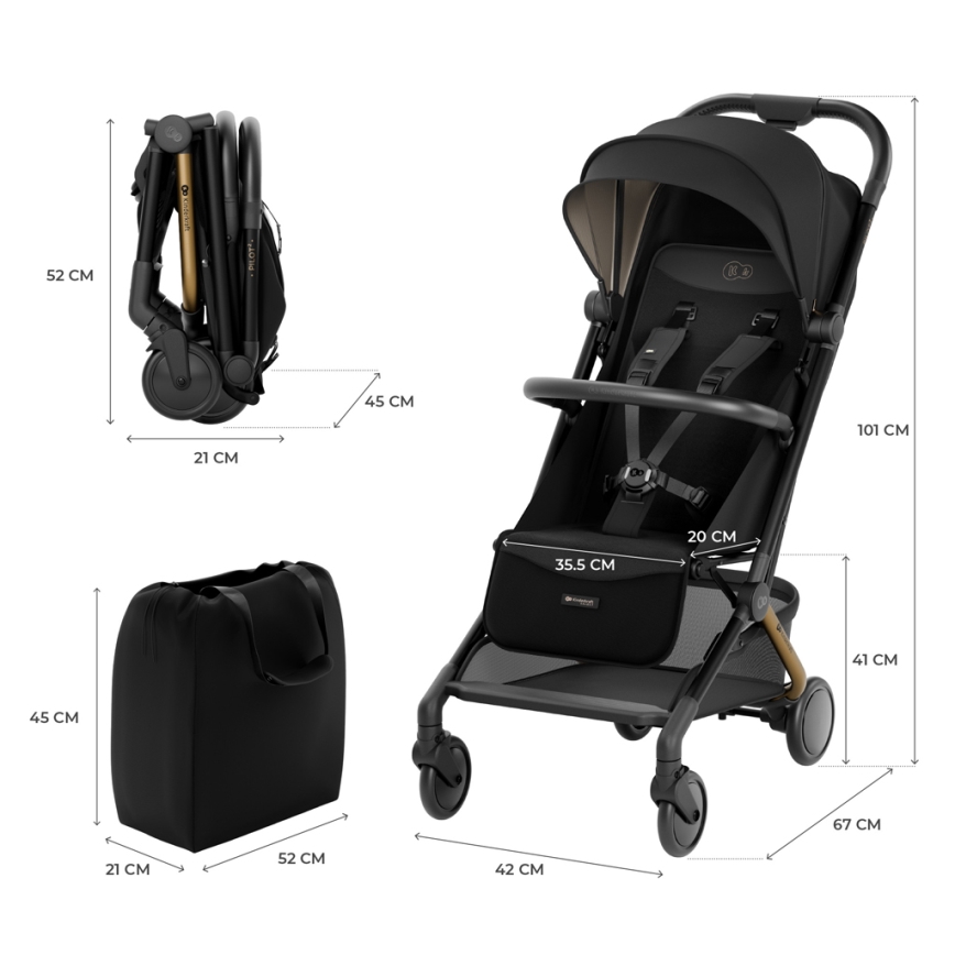 KINDERKRAFT SELECT - Carrinho de passeio PILOT 2 preto