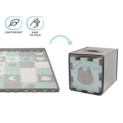 KINDERKRAFT - Puzzle de espuma LUNO 30pcs cinzento/menta