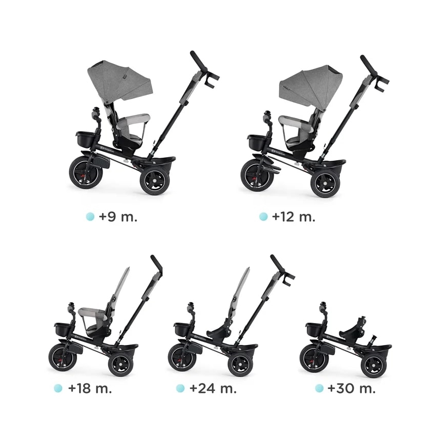 KINDERKRAFT - Triciclo de criança 5em1 SPINSTEP cinzento