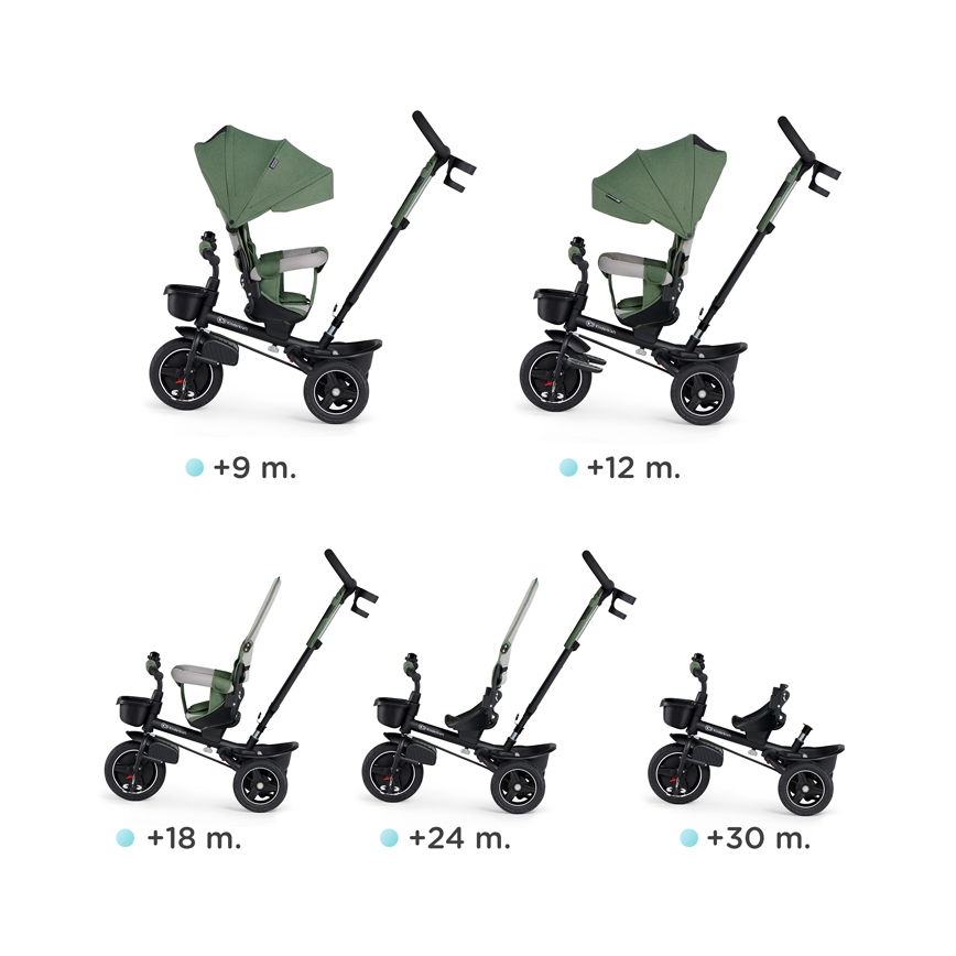 KINDERKRAFT SELECT - Triciclo de criança SPINSTEP Premium verde
