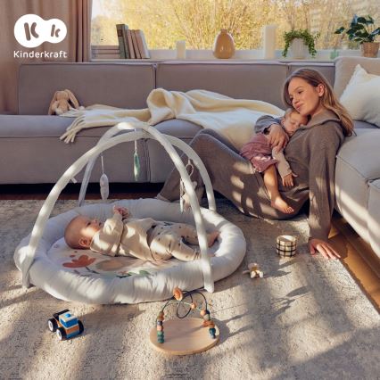 KINDERKRAFT - Tapete de actividades infantil COZYPLAY cinzento