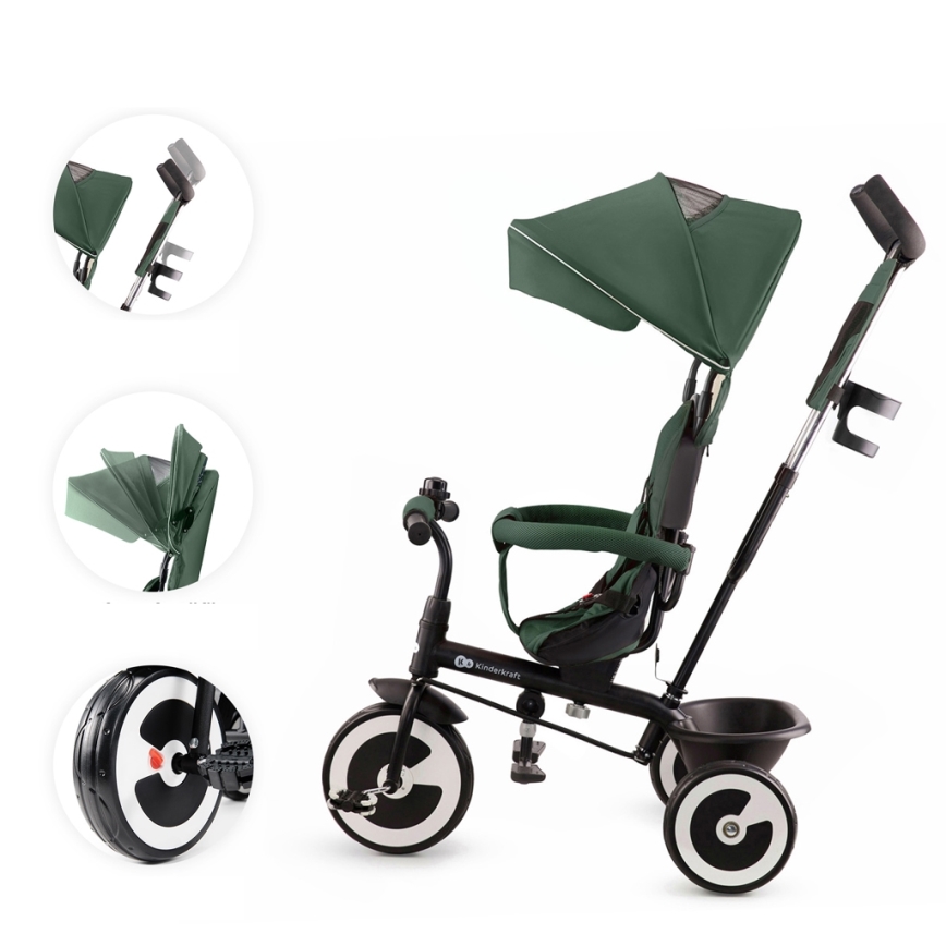 KINDERKRAFT - Triciclo de criança ASTON Mystic verde