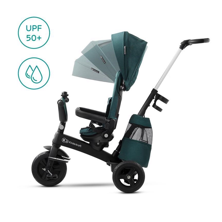 KINDERKRAFT - Triciclo infantil 5v1 EASYTWIST verde/preto