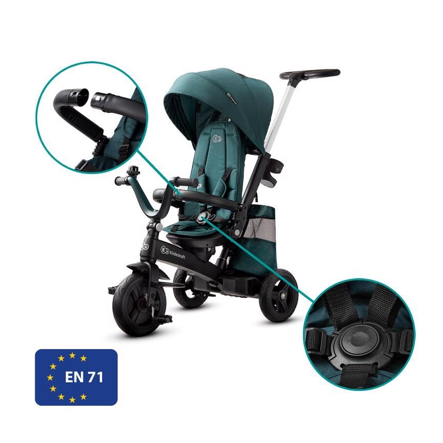 KINDERKRAFT - Triciclo infantil 5v1 EASYTWIST verde/preto
