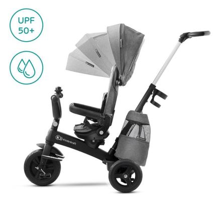 KINDERKRAFT - Triciclo para crianças 5v1 EASYTWIST cinzento/preto