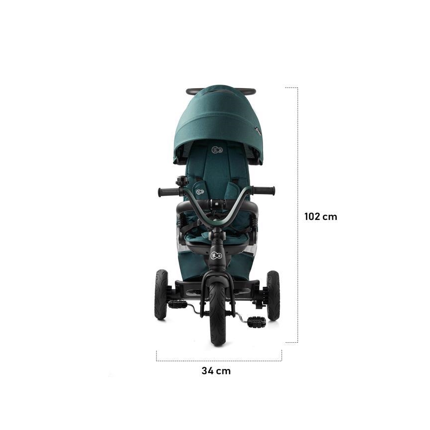 KINDERKRAFT - Triciclo para crianças 5v1 EASYTWIST cinzento/preto
