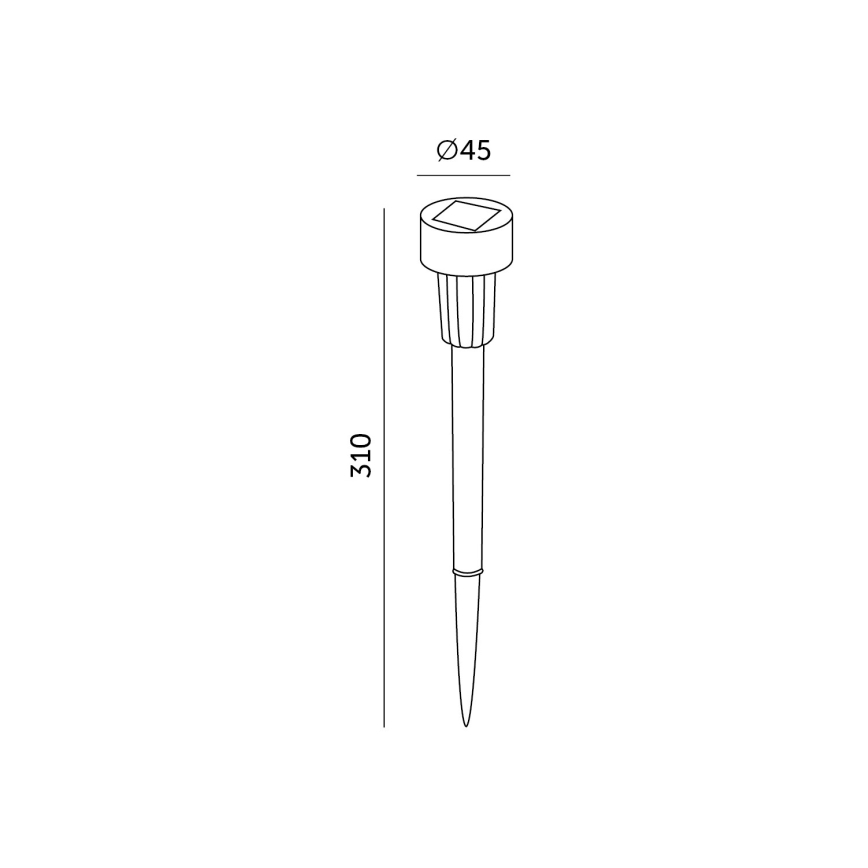 CONJUNTO 10x Lâmpada Solar LED LED/0,06W/1,2V 6000K IP44 40 mAh