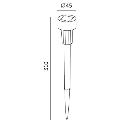 CONJUNTO 10x Lâmpada Solar LED LED/0,06W/1,2V 6000K IP44 40 mAh