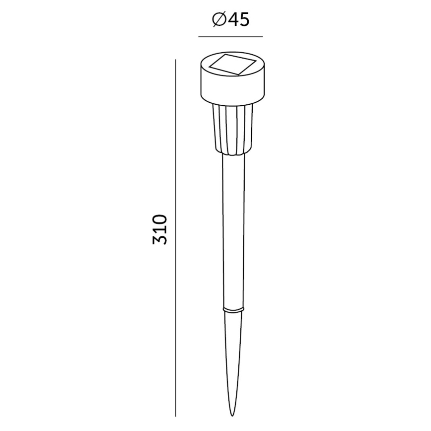 CONJUNTO 10x Lâmpada Solar LED LED/0,06W/1,2V 6000K IP44 40 mAh